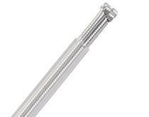 Aiguilles d'acupuncture siliconées avec manche spirale argenté (5 aiguilles par guide)