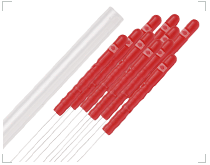 Aiguilles d'acupuncture siliconées avec un manche en plastique, type J-ProPak10 (avec tube)
