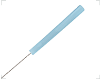 Aiguilles d'acupuncture siliconées avec manche en plastique (sans tube)