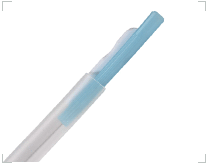 Aiguilles d'acupuncture siliconées avec un manche en plastique (avec tube)
