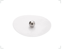 Billes en acier sur adhésif transparent