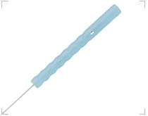 Aiguilles d'acupuncture siliconées avec un manche ergonomique en plastique type B (sans tube)