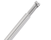 Aiguilles d'acupuncture siliconées avec manche spirale en aluminium (5 aiguilles par tube)