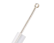 Aiguilles d'acupuncture manche argent, non revêtues, avec tube